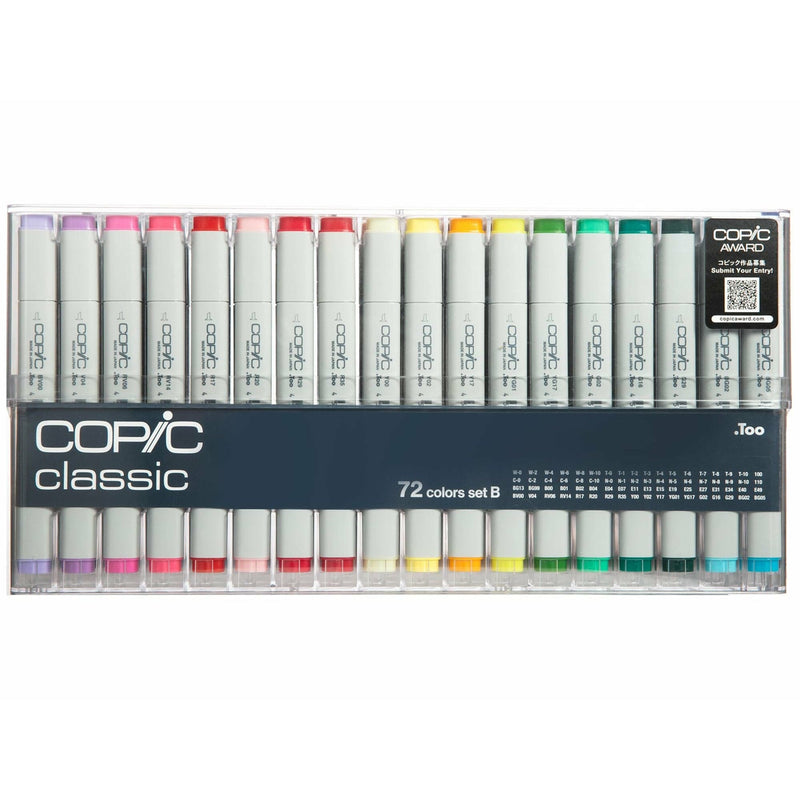 Dark Slate Gray Copic Classic Set  of 72 Set B Pens and Markers