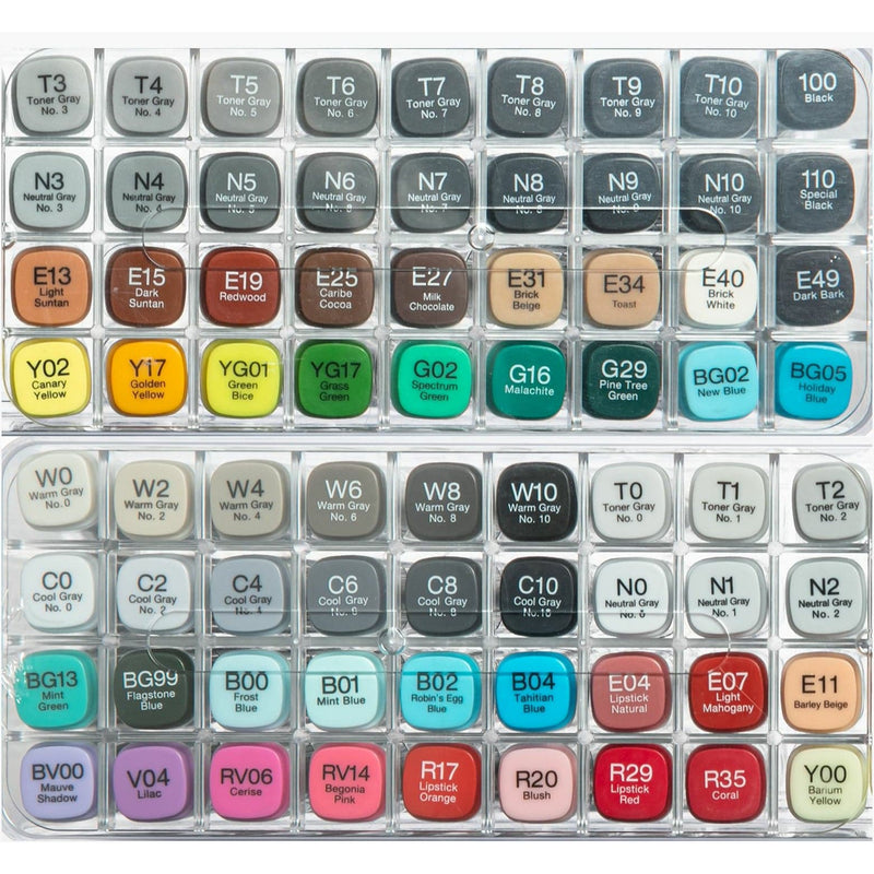 Gray Copic Classic Set  of 72 Set B Pens and Markers