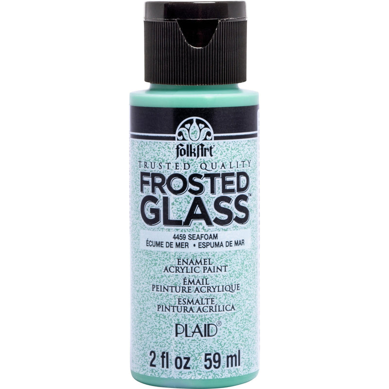 Black FolkArt Enamel Paint 59ml Frosted Seafoam Glass and Ceramic Paint