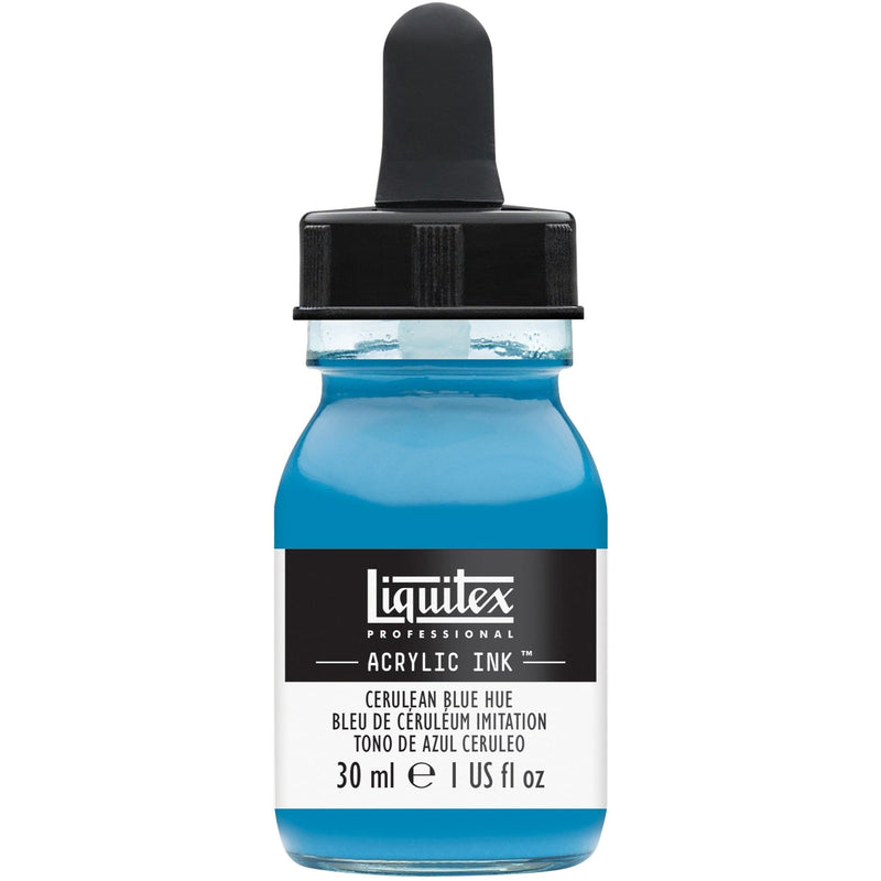 Cornflower Blue Liquitex Acrylic Ink 30ml-Cerulean Blue Hue Ink