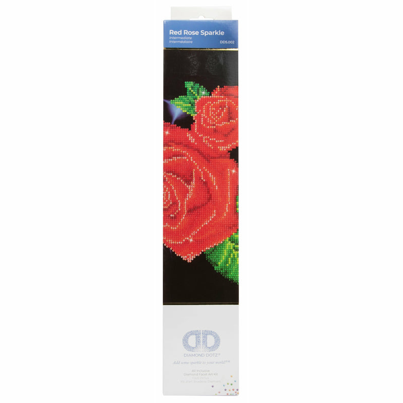 Chocolate Red Rose Sparkle Intermediate Diamond Dotz Kit Crystal and Diamond Art
