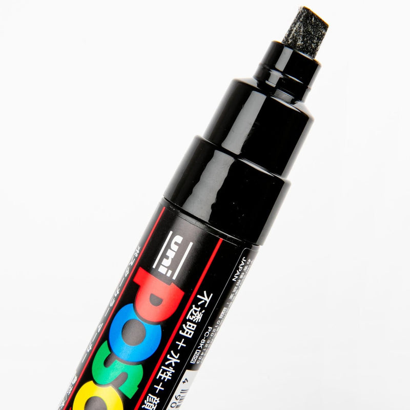 Black Posca Bold Chisel Tip Black Pens and Markers