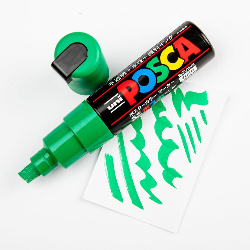 Sea Green Posca Bold Chisel Tip Green Pens and Markers