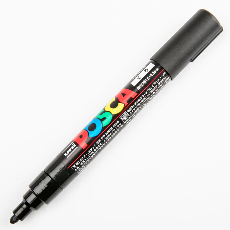 Snow Posca Medium Bullet Tip Black Pens and Markers