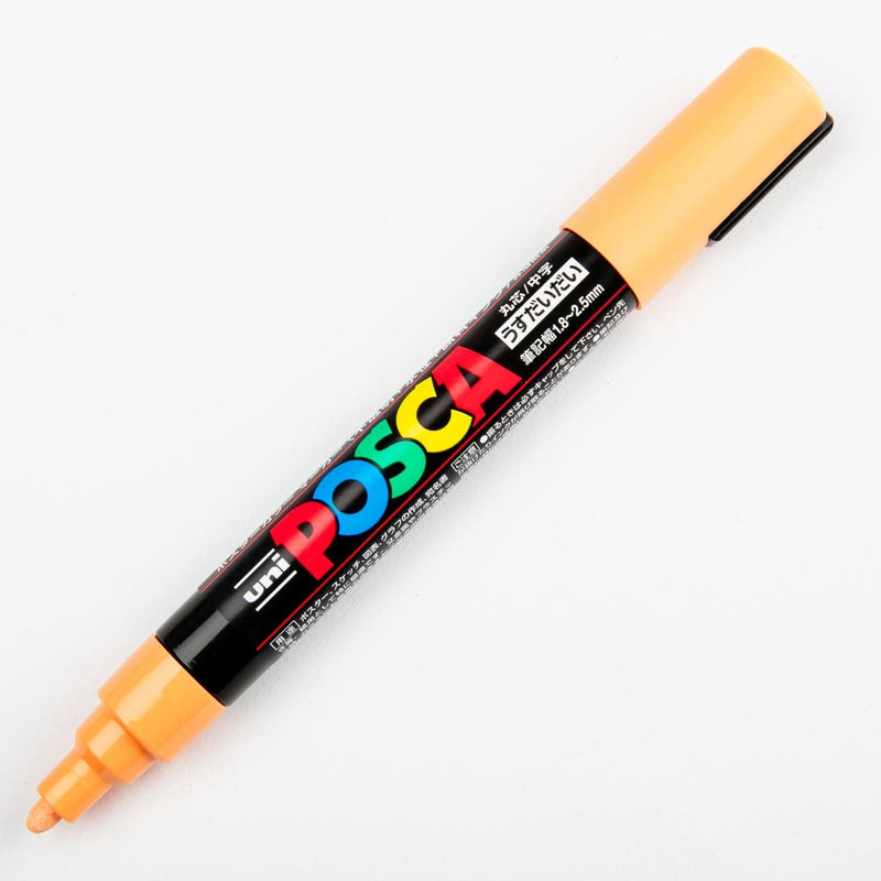 White Smoke Posca Medium Bullet Tip Light Orange Pens and Markers