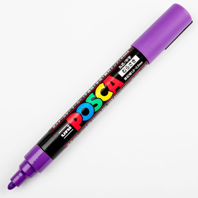 White Smoke Posca Medium Bullet Tip Violet Pens and Markers