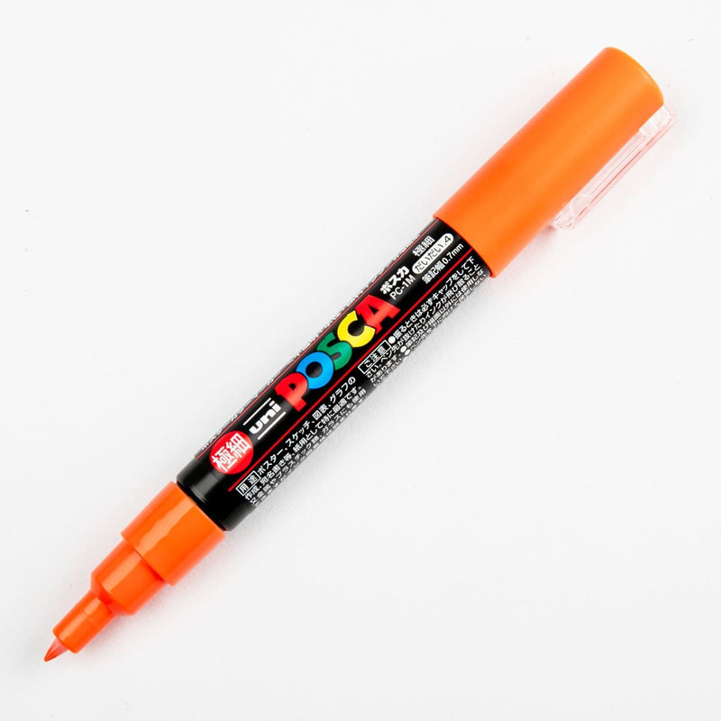 White Smoke Posca Extra Fine Bullet Tip Orange Pens and Markers