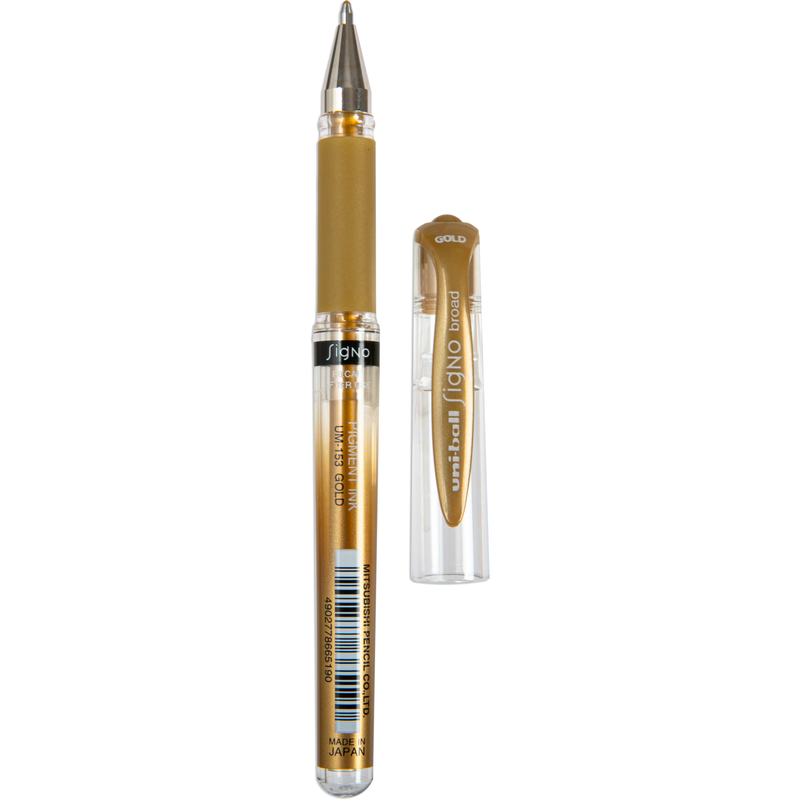 Sienna Uniball Signo Gel Pen Broad Gold 1.0mm Pens and Markers