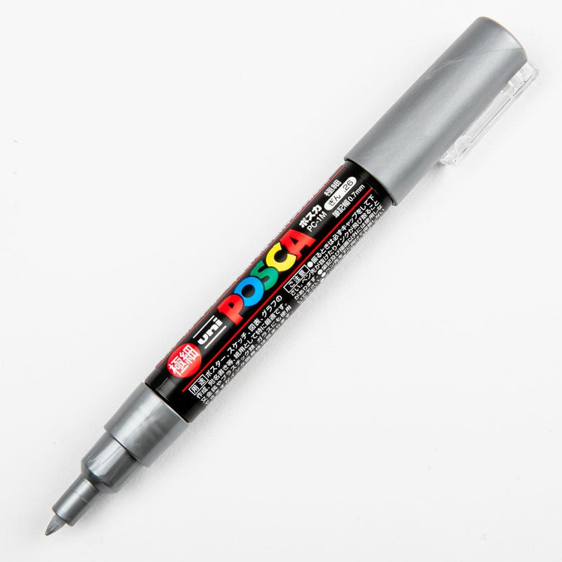 White Smoke Posca Extra Fine Bullet Tip Bullet Tip Silver Pens and Markers