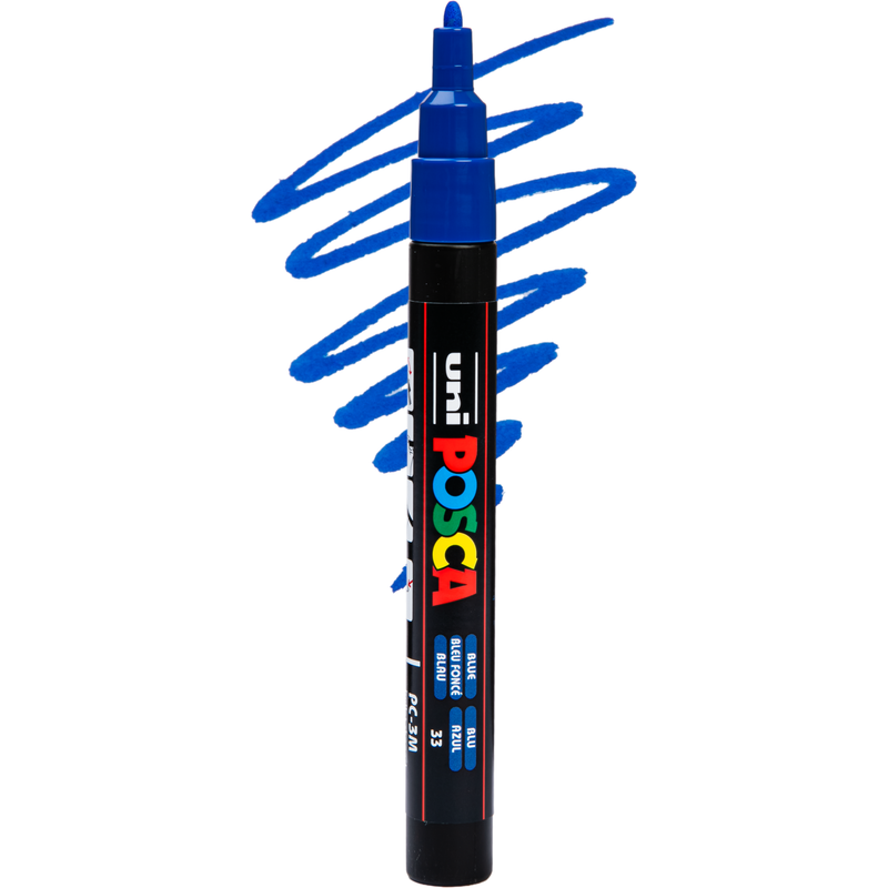 Black Posca Fine Bullet Tip Blue Pens and Markers