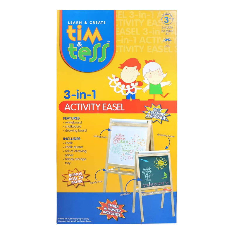 Gold Tim & Tess 3 in 1 Activity Easel Kids Easels