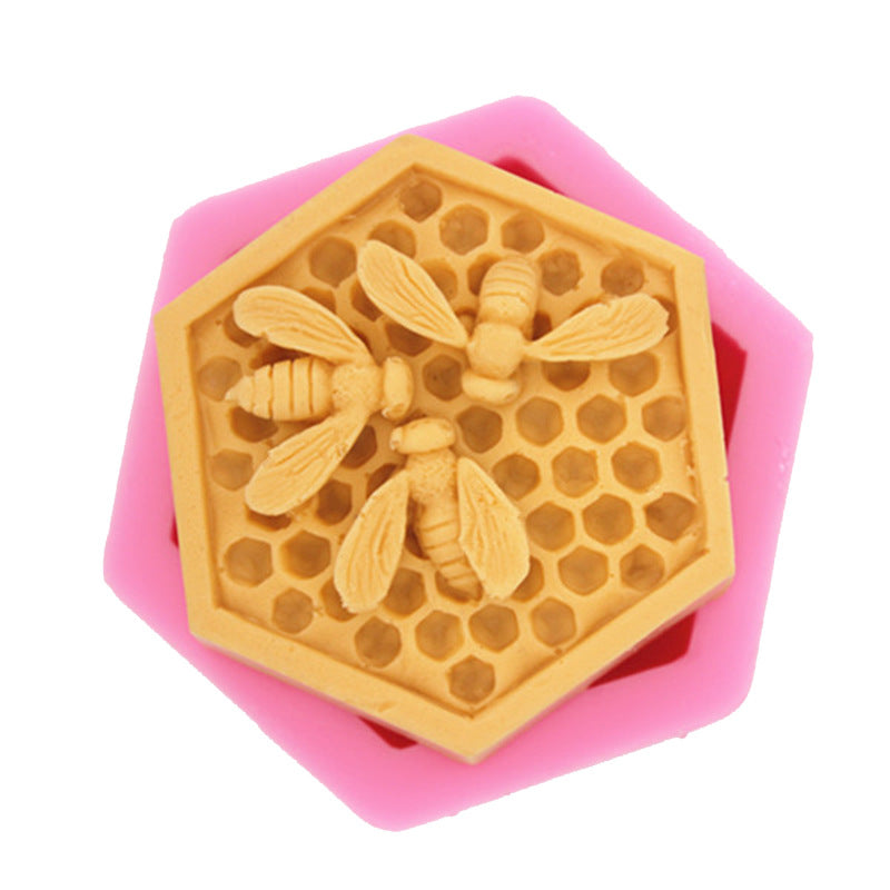 Sandy Brown The Clay Studio Honeycomb Silicone Mould for Polymer Clay and Resin 7.1x7.1x3.7cm Moulds