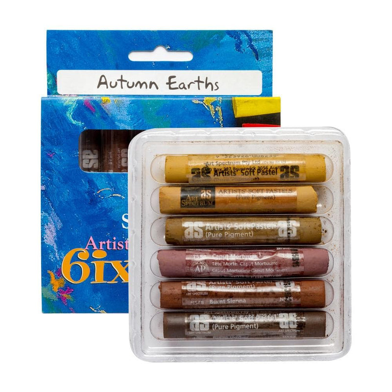 Dark Cyan Art Spectrum Standard Pastel Six Pack Autumn Earths Pastels & Charcoal