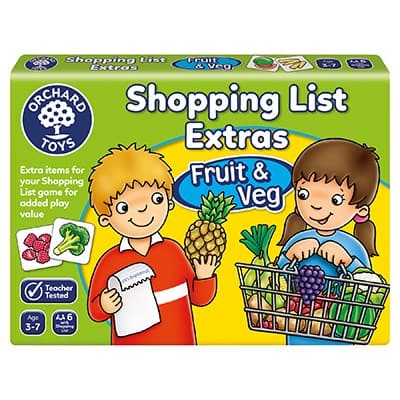Yellow Green Orchard Game - Shopping List Booster Pack Fruit and Vegetables Kids Educational Games and Toys