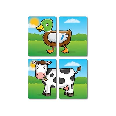 Olive Drab Orchard Game - Farmyard Heads and Tails Kids Educational Games and Toys
