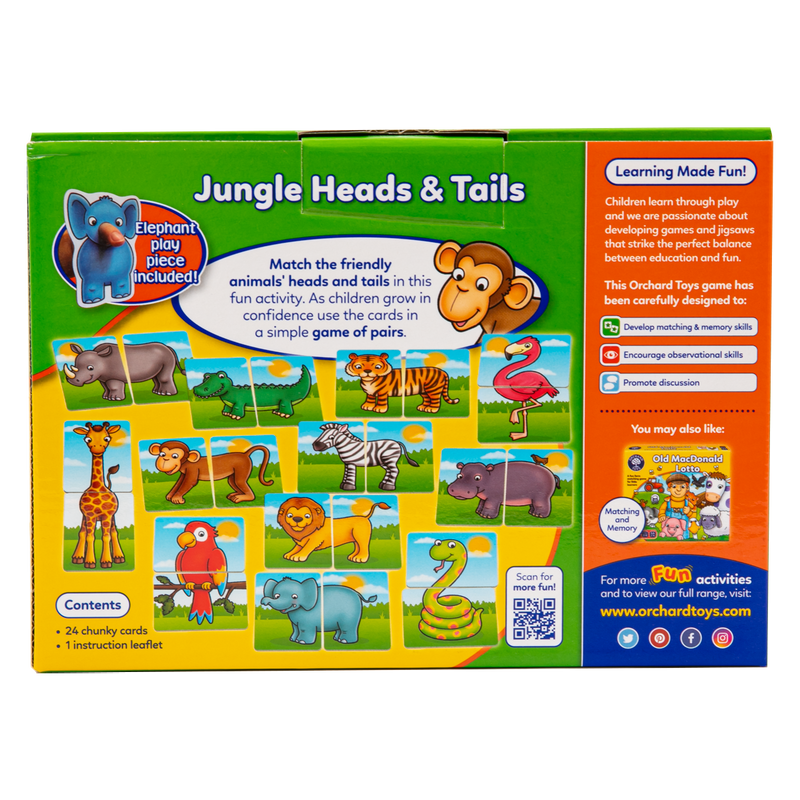 Sea Green Orchard Game - Jungle Heads and Tails Kids Educational Games and Toys
