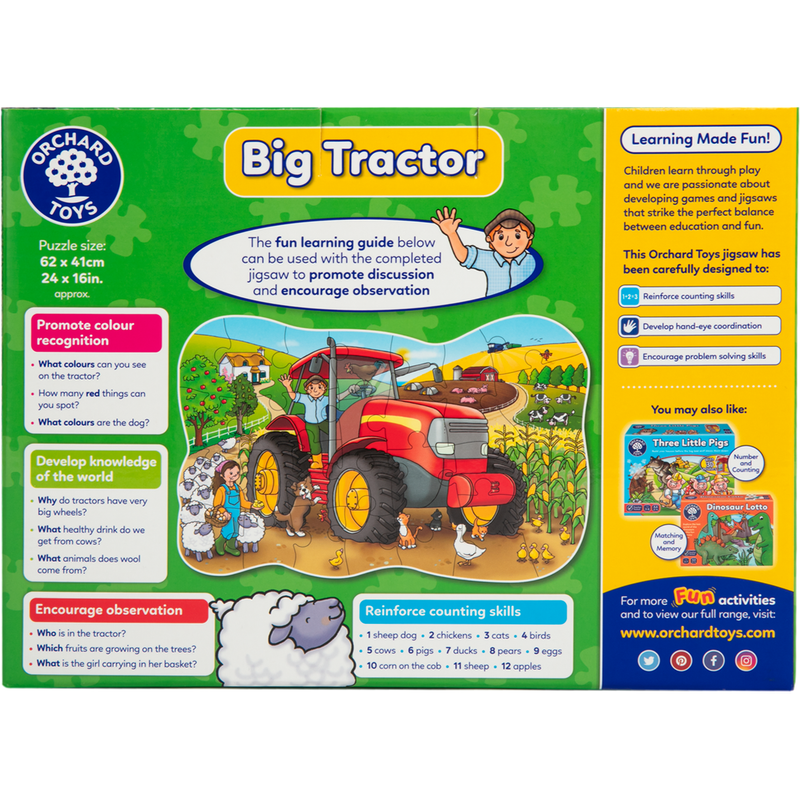 Sea Green Orchard Jigsaw - Big Tractor 25 piece Puzzles