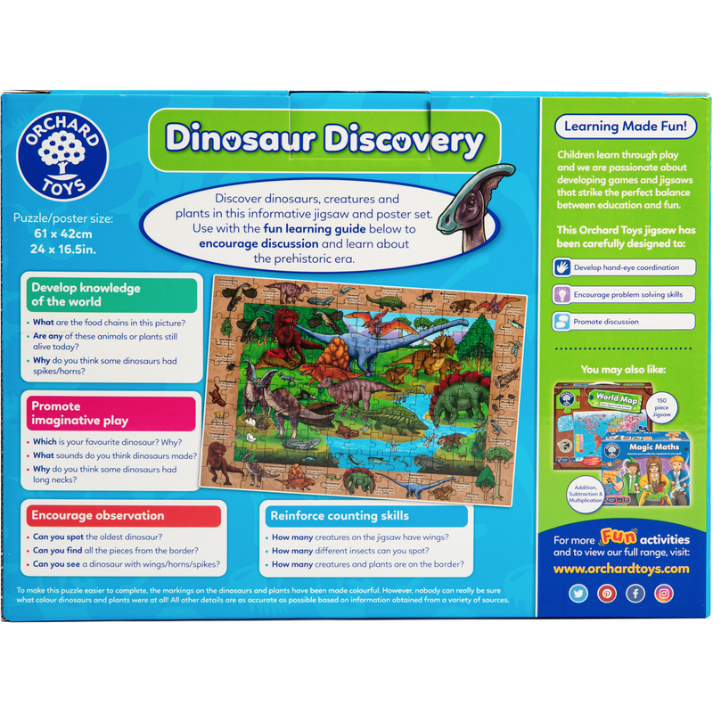 Light Gray Orchard Jigsaw - Dinosaur Discovery 150pc Kids Activites