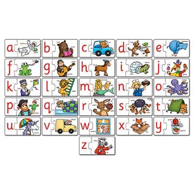 Light Gray Orchard Jigsaw - Alphabet Match 26 piece Puzzles
