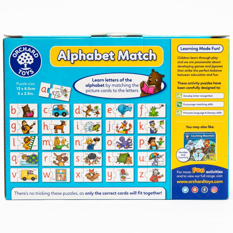 Lavender Orchard Jigsaw - Alphabet Match 26 piece Puzzles