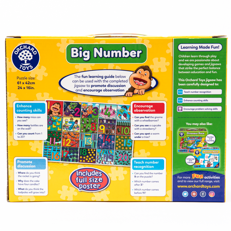 Goldenrod Orchard Jigsaw - Big Number Puzzle and Poster 20 piece