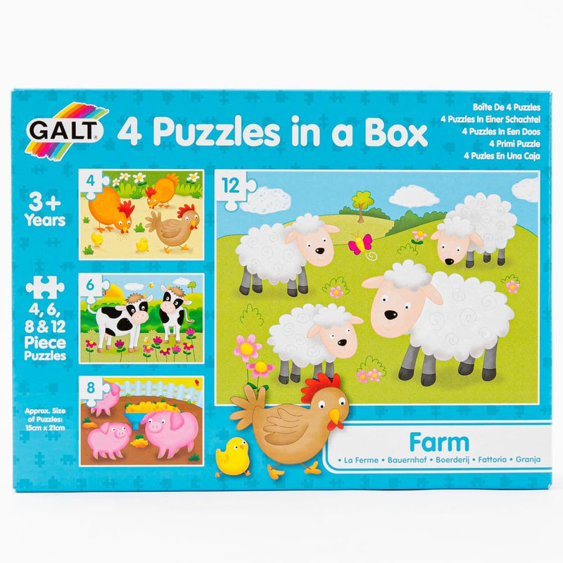 Lavender Galt - 4 Puzzles in a Box - Farm Puzzles