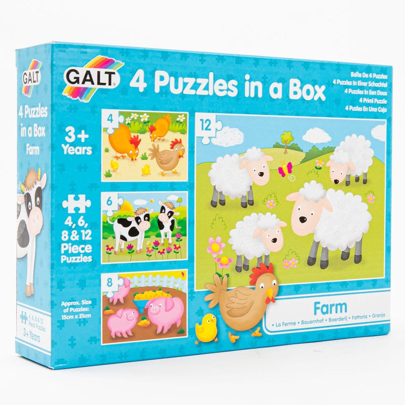 Dark Turquoise Galt - 4 Puzzles in a Box - Farm Puzzles