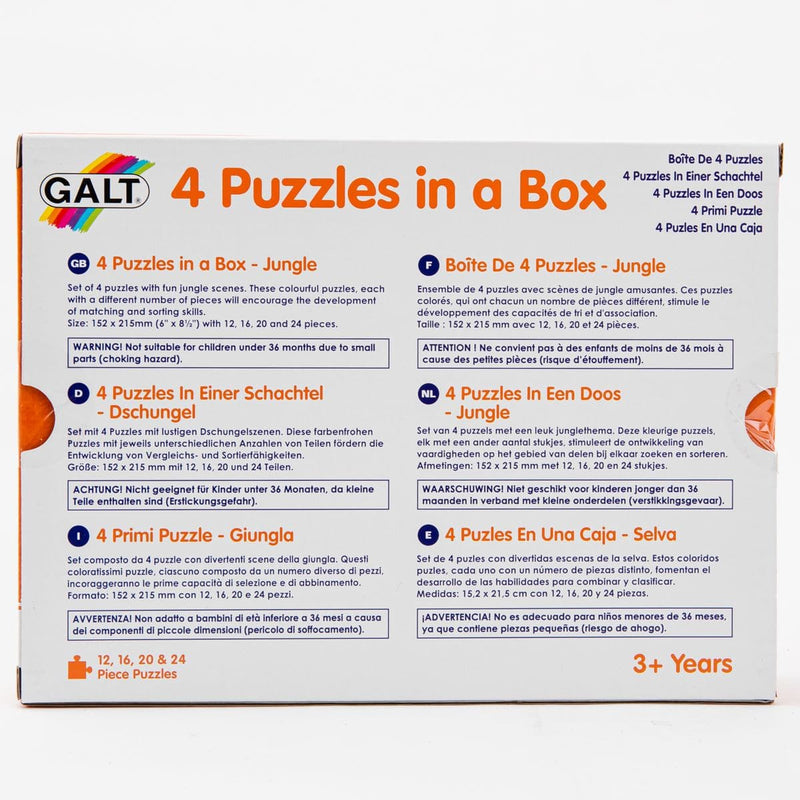 Lavender Galt - 4 Puzzles in a Box - Jungle Puzzles