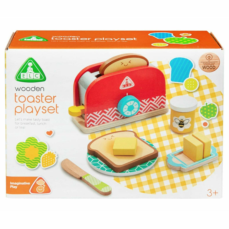 Beige Early Learning Centre - Wooden Toaster Set Kids Educational Games and Toys