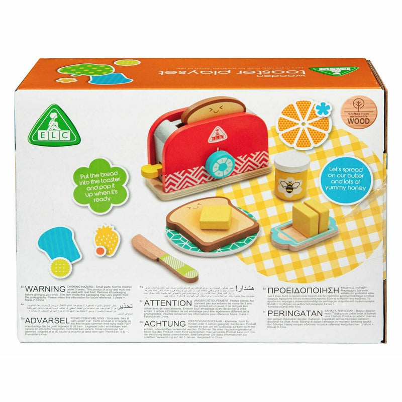 Antique White Early Learning Centre - Wooden Toaster Set Kids Educational Games and Toys