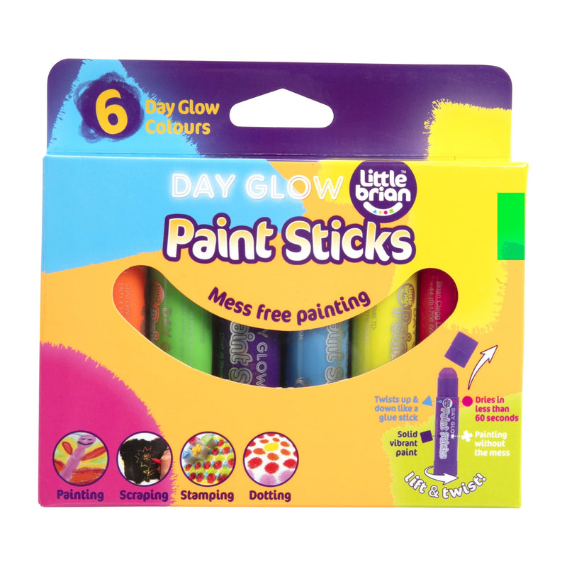 Dark Slate Blue Little Brian Paint Sticks - Day Glow 6 pk Kids Paints