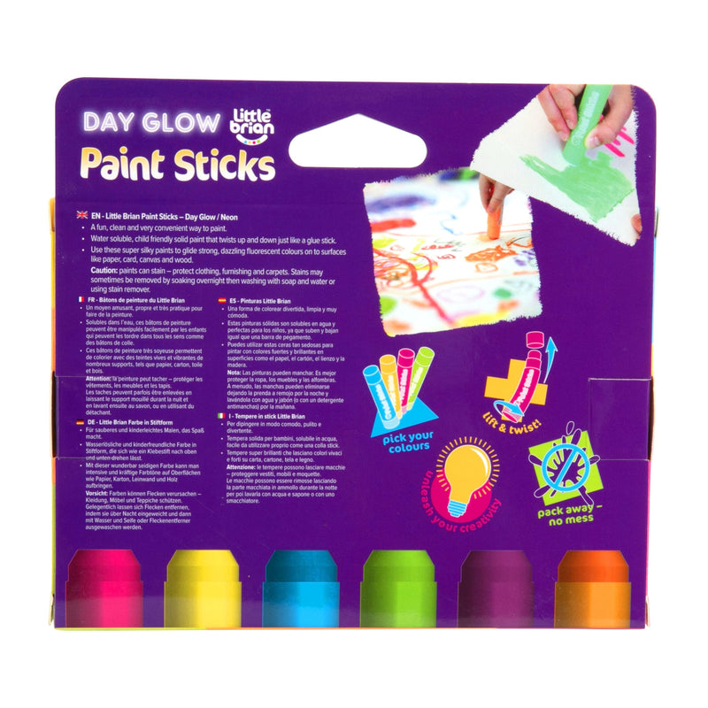 Dark Slate Blue Little Brian Paint Sticks - Day Glow 6 pack Kids Painting Sets