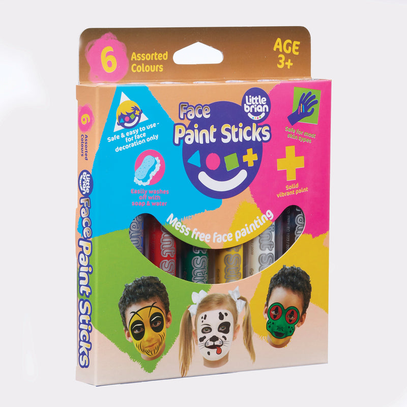 Dark Slate Blue Little Brian Face Paint Sticks Classic 6 pk Kids Art and Craft