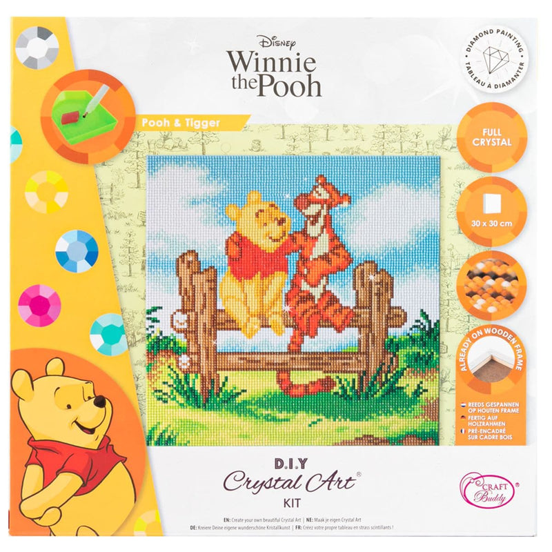 Beige Craft Buddy Disney Crystal Art Kit-Pooh And Tigger 30x30cm Kids Craft Kits