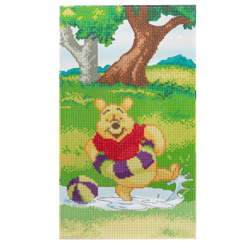 Dark Khaki Craft Buddy Disney Triptych 3 Part Crystal Art Kits-Winnie Splashing (Part 3) Kids Craft Kits