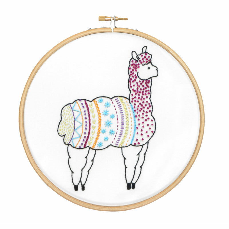 White Smoke Hawthorn Handmade Alpaca Embroidery Kit Needlework Kits