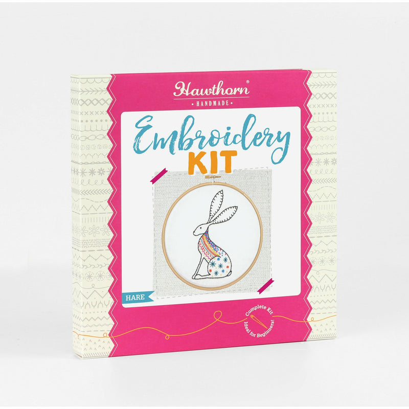 Violet Red Hawthorn Handmade Hare Embroidery Kit Needlework Kits