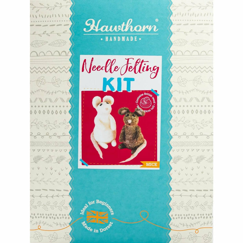 Hawthorn Handmade Mice Needle Felting Kit With Foam