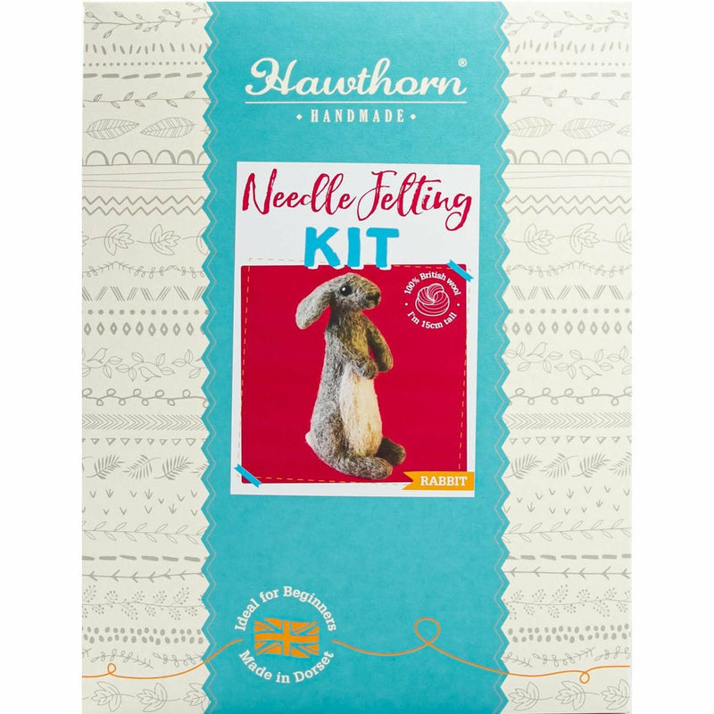 Firebrick Hawthorn Handmade Rabbit Needle Felting Kit - With Foam Needle Felting Kits