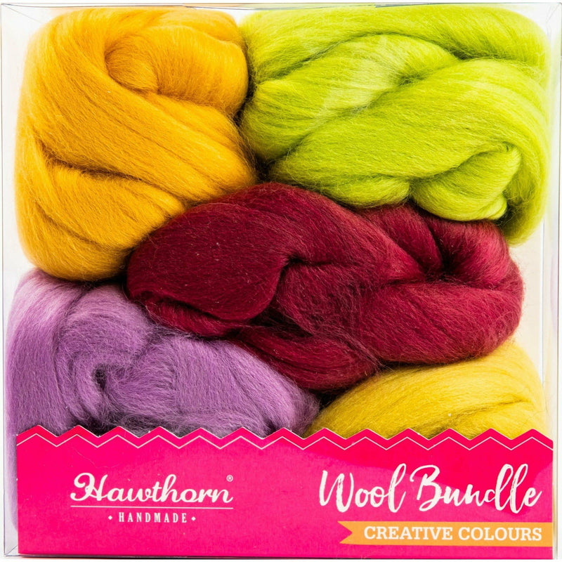 Dark Red Hawthorn Handmade Spring Merino Wool Bundle Weaving Yarns