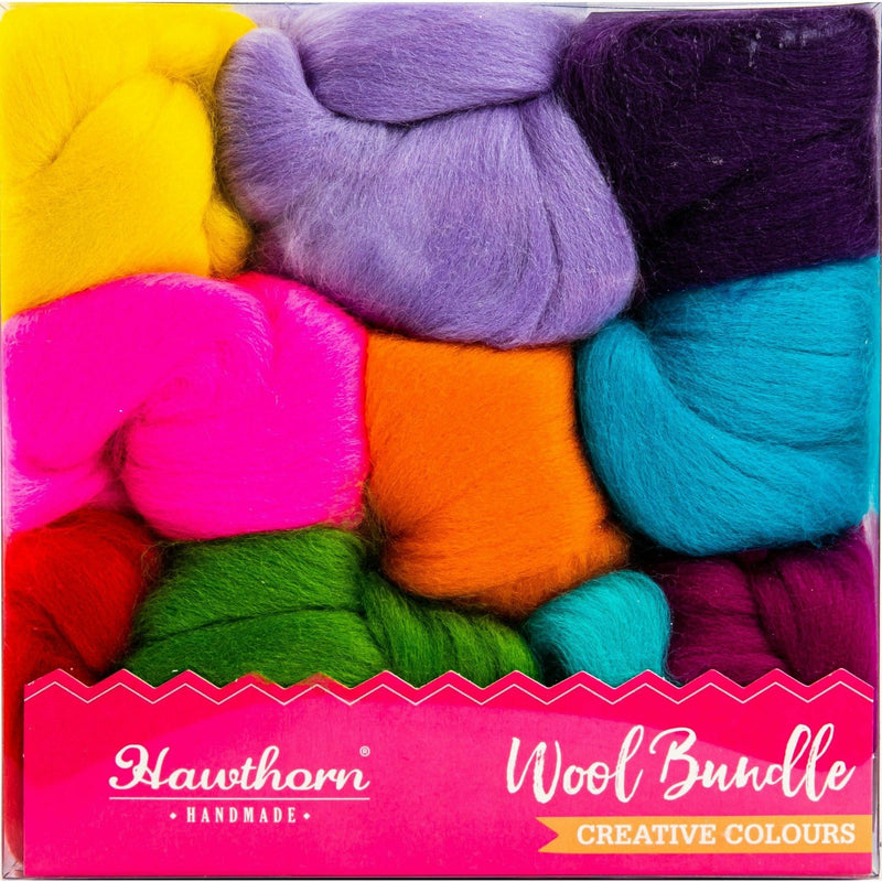 Orange Red Hawthorn Handmade Brights Merino Wool Bundle Weaving Yarns
