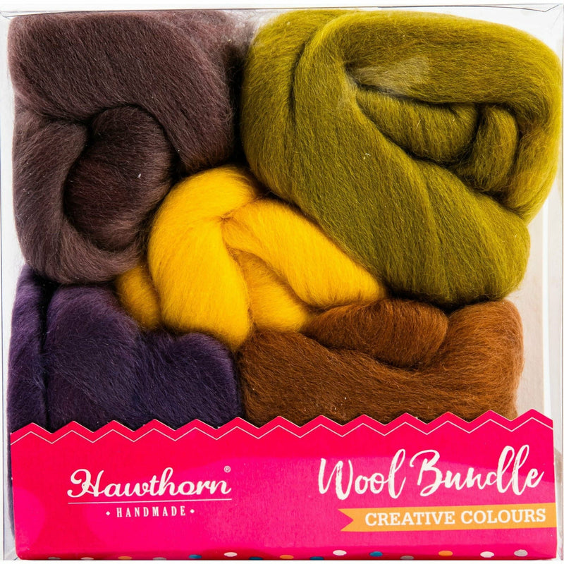 Orange Hawthorn Handmade Moorland Merino Wool Bundle Weaving Yarns