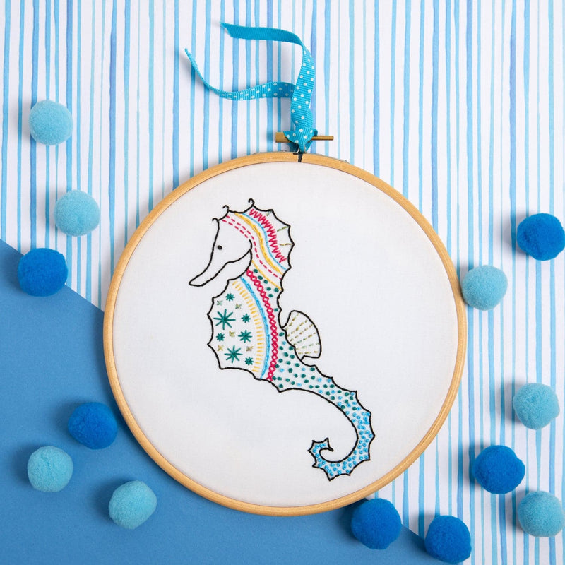 Lavender Hawthorn Handmade Seahorse Embroidery Kit Needlework Kits