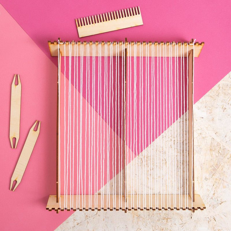 Light Pink Hawthorn Handmade Pop-Up Weaving Loom Weaving Looms