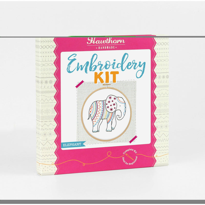 Violet Red Hawthorn Handmade Elephant Embroidery Kit Needlework Kits