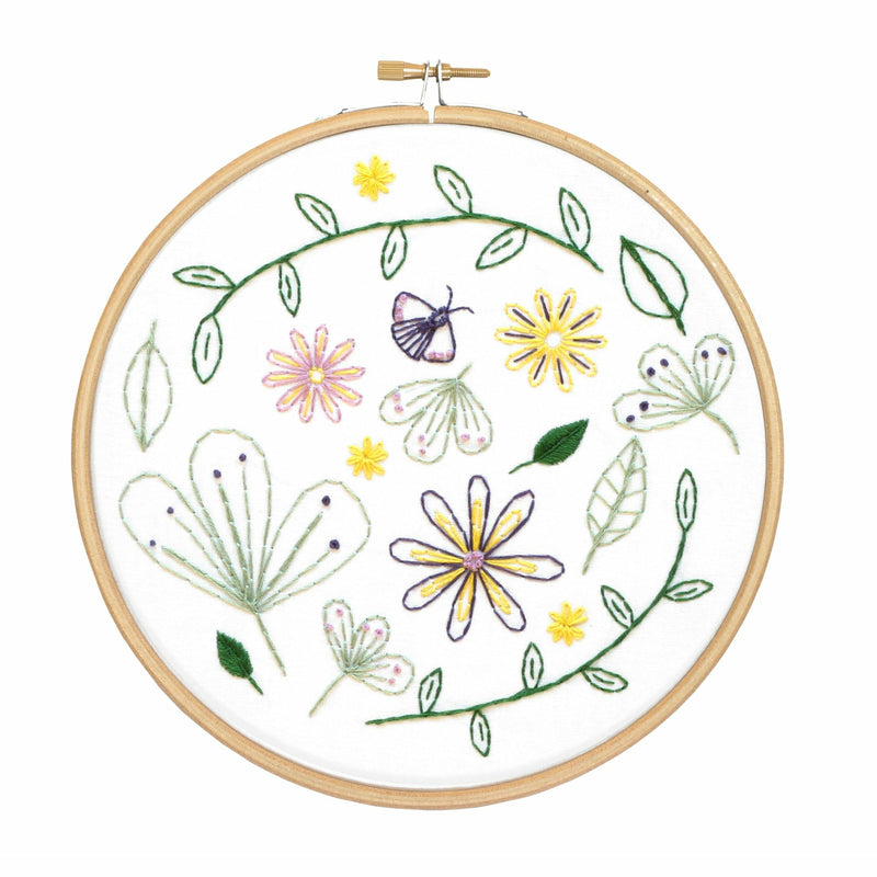White Smoke Hawthorn Handmade Wildflower Meadow Embroidery Kit Needlework Kits