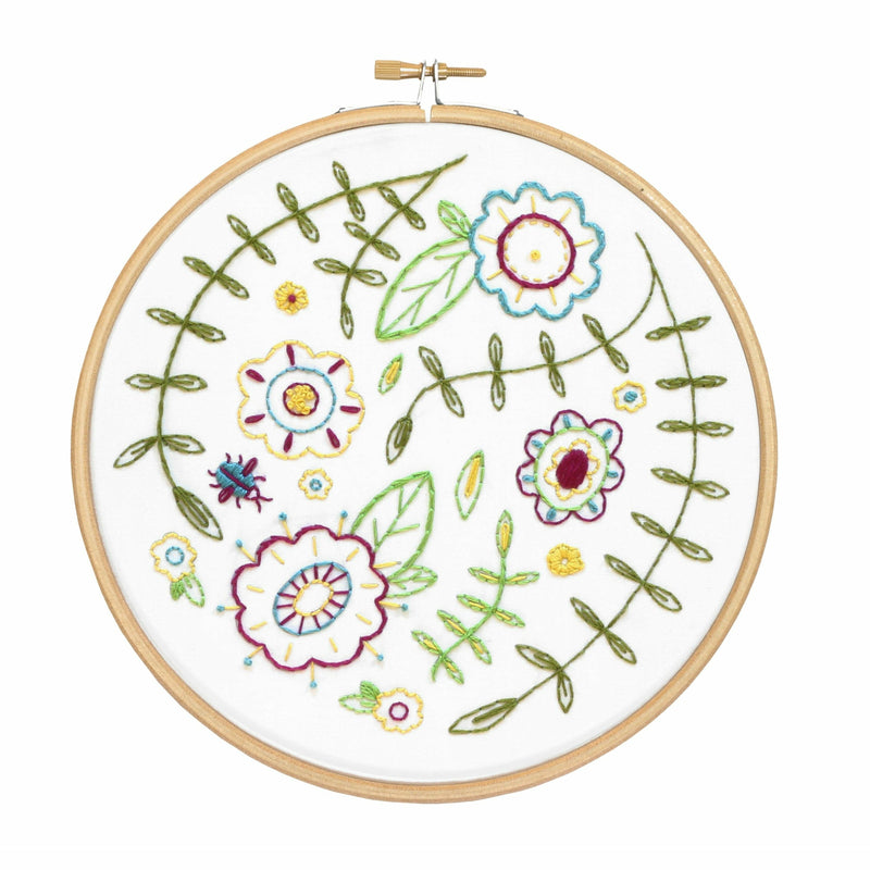 White Smoke Hawthorn Handmade Spring Posy Embroidery Kit Needlework Kits