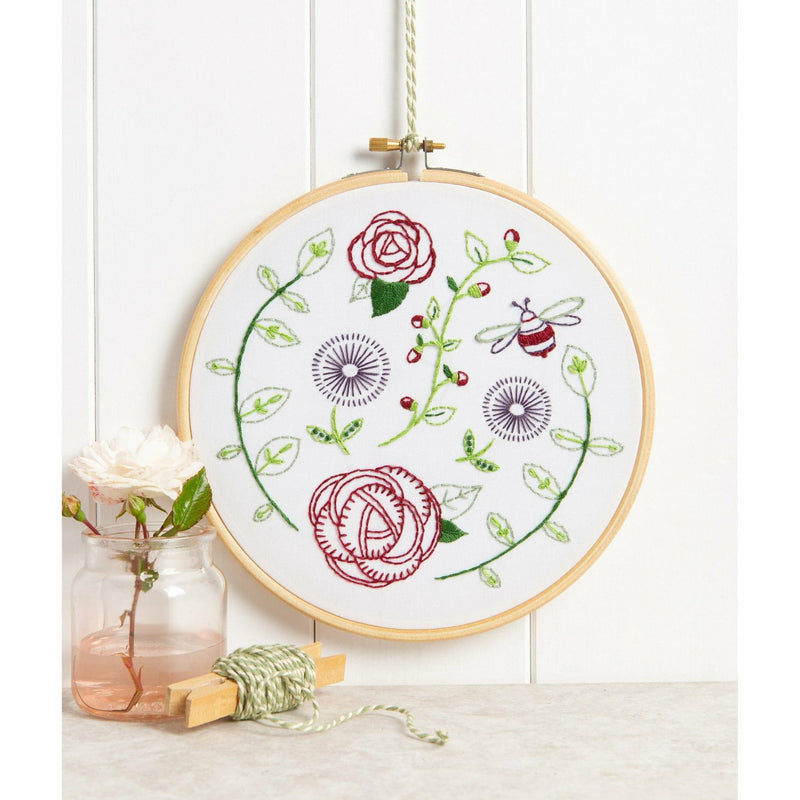 Gray Hawthorn Handmade Rose Garden Embroidery Kit Needlework Kits