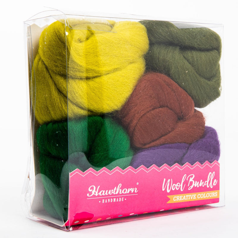 Gold Hawthorn Handmade Woodland Merino Wool Bundle Weaving Yarns