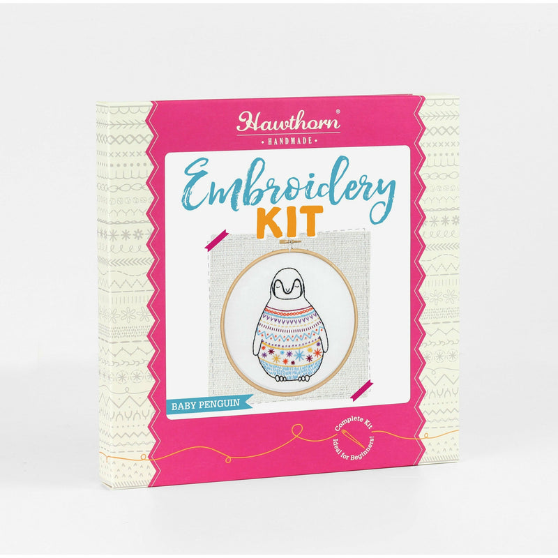 Violet Red Hawthorn Handmade Baby Penguin Embroidery Kit Needlework Kits